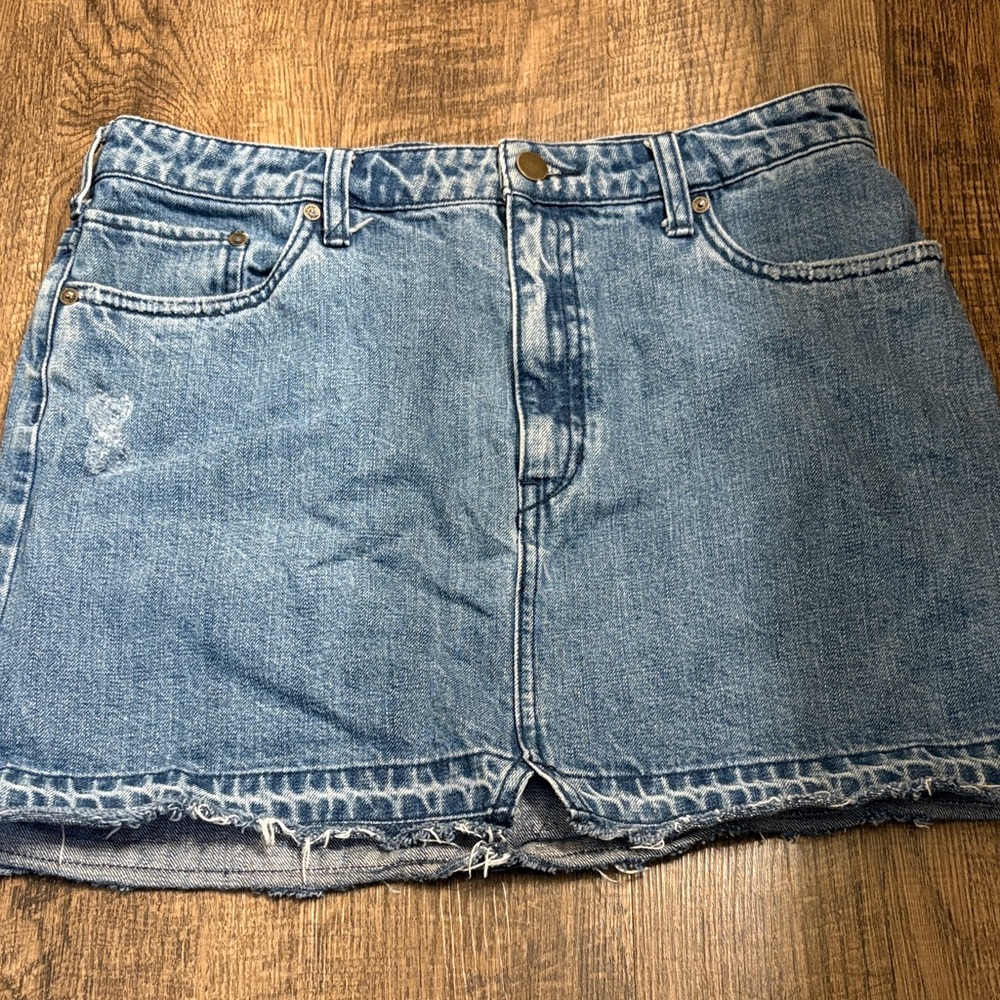 Denim Mini Skirt in Light Blue - Classic Everyday Style